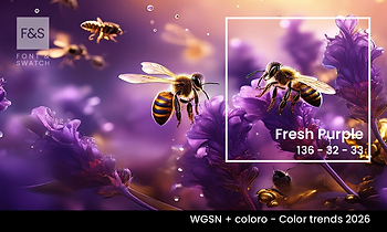 Bees flying around Fresh Purple coloured flowers 