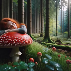 AI Image of me and mushrooms
